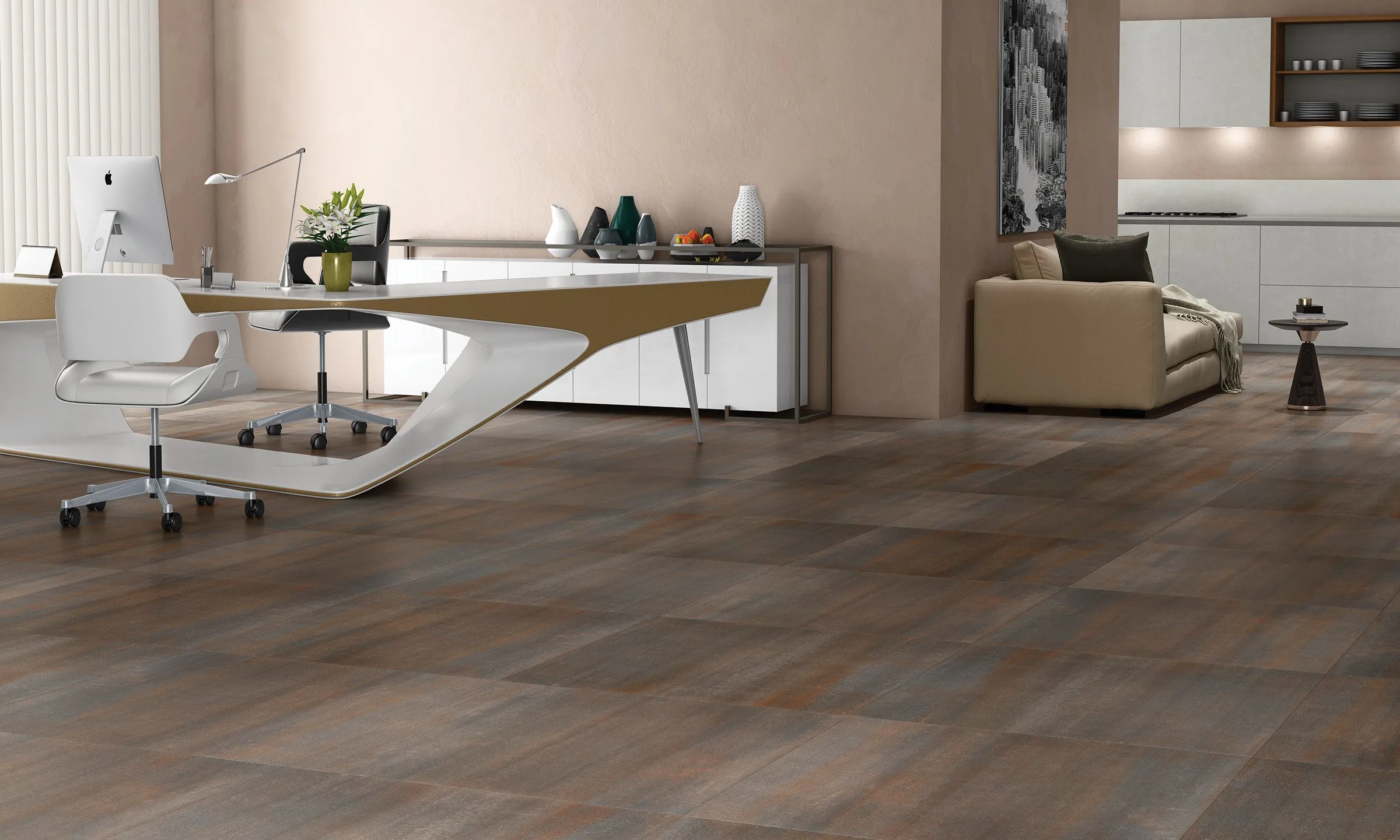 Brown Ceramic floor tile